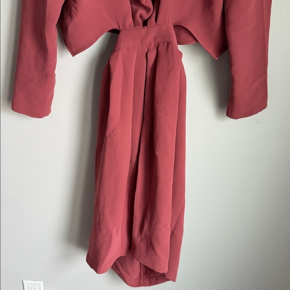 RACHEL COMEY PALOMA DRESS RUST 6 - Picture 4 of 12
